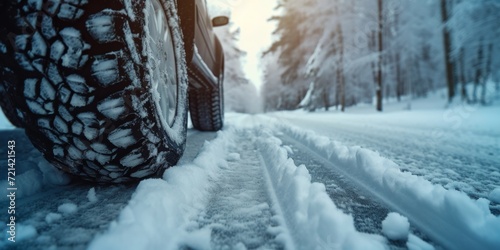 Navigating Icy Conditions: Ensuring Safety On A Snowy Road With Winter Tires. Сoncept Holiday Baking: Delicious Recipes For Festive Treats And Sweets