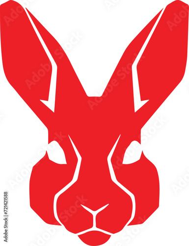 illustration of a red   rabbit, Editable Rabbit Logo, Rabbit Logo Icon, Rabbit images, Rebit Symbol Editable file