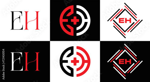 EH logo. E H design. White EH letter. EH, E H letter logo design. Initial letter EH linked circle uppercase monogram logo. E H letter logo vector design. top logo, Most Recent, Featured,