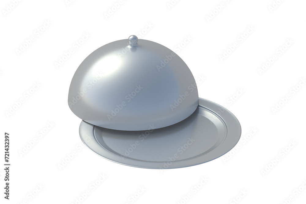 Restaurant tray isolated on white background. 3d render Restaurant tray isolated on white background. 3d render
