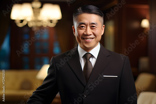 asian hotel manager of the guesthouse