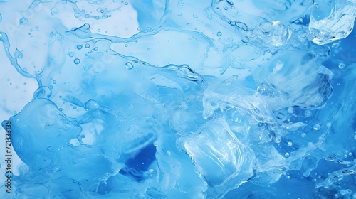 A mixture of blue foam and water