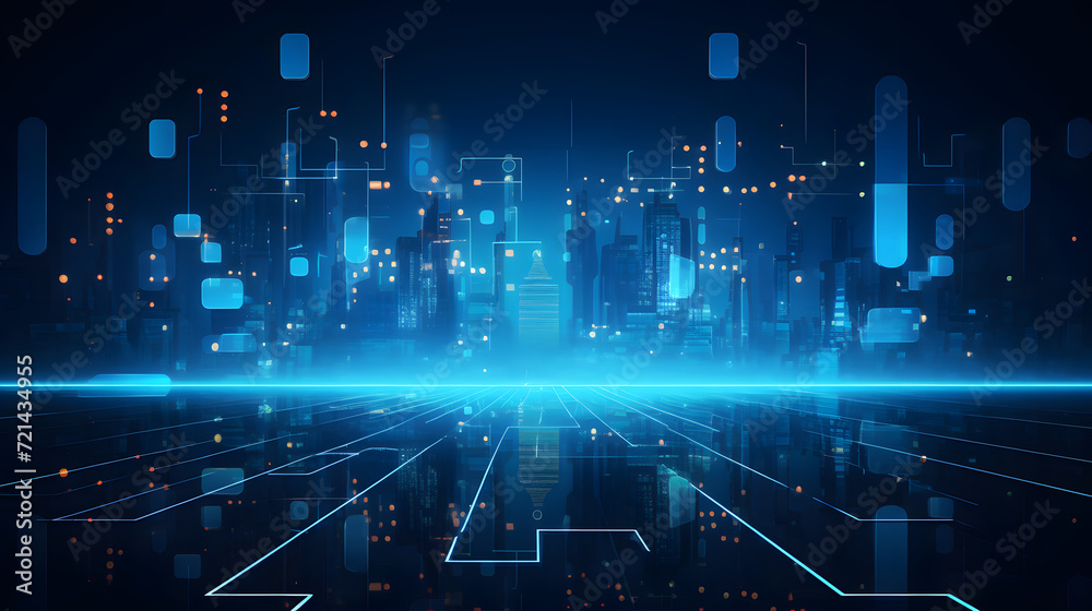 Naklejka premium Abstract technology background Hi-tech communication concept futuristic digital innovation background vector illustration