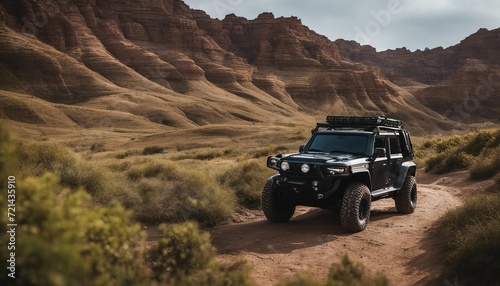 Wallpaper Mural All-Terrain Adventure Vehicle, a rugged yet luxurious all-terrain vehicle navigating Torontodigital.ca