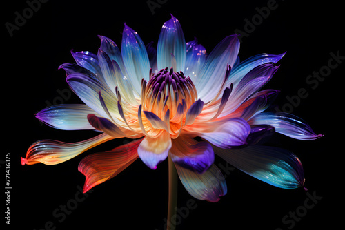 colorful neon flower