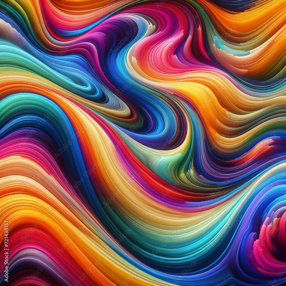 Vibrant colors flowing in smooth wave pattern