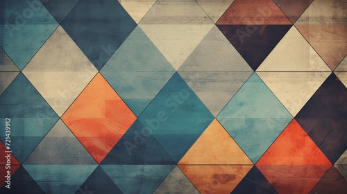 An image of a geometric background that is vintage and retro