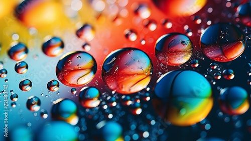 Bubbles that are colored in the water.