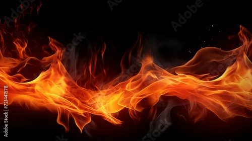 Flames are blazing on a black background.