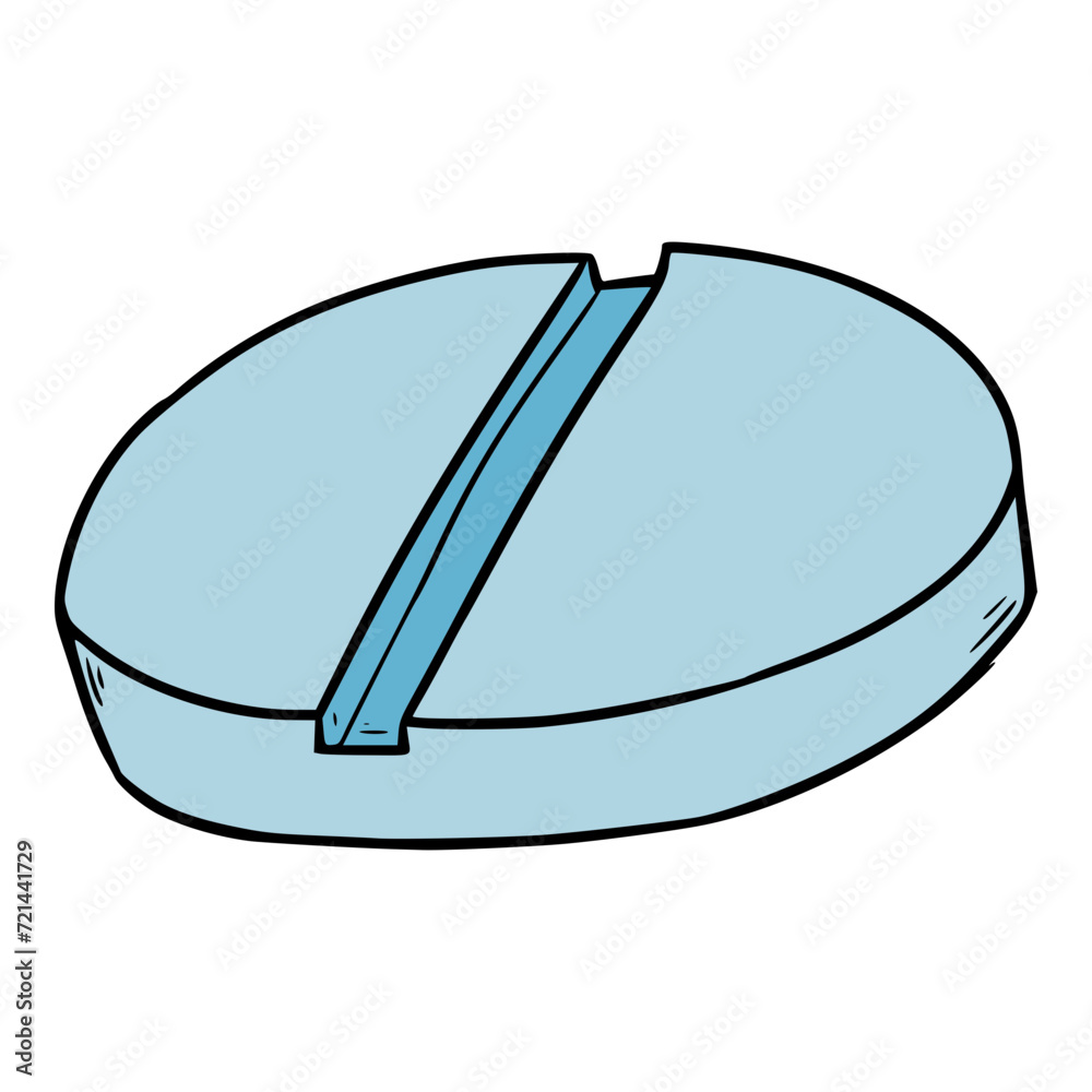 one blue medicine isolated illustration vector one blue medicine isolated illustration vector