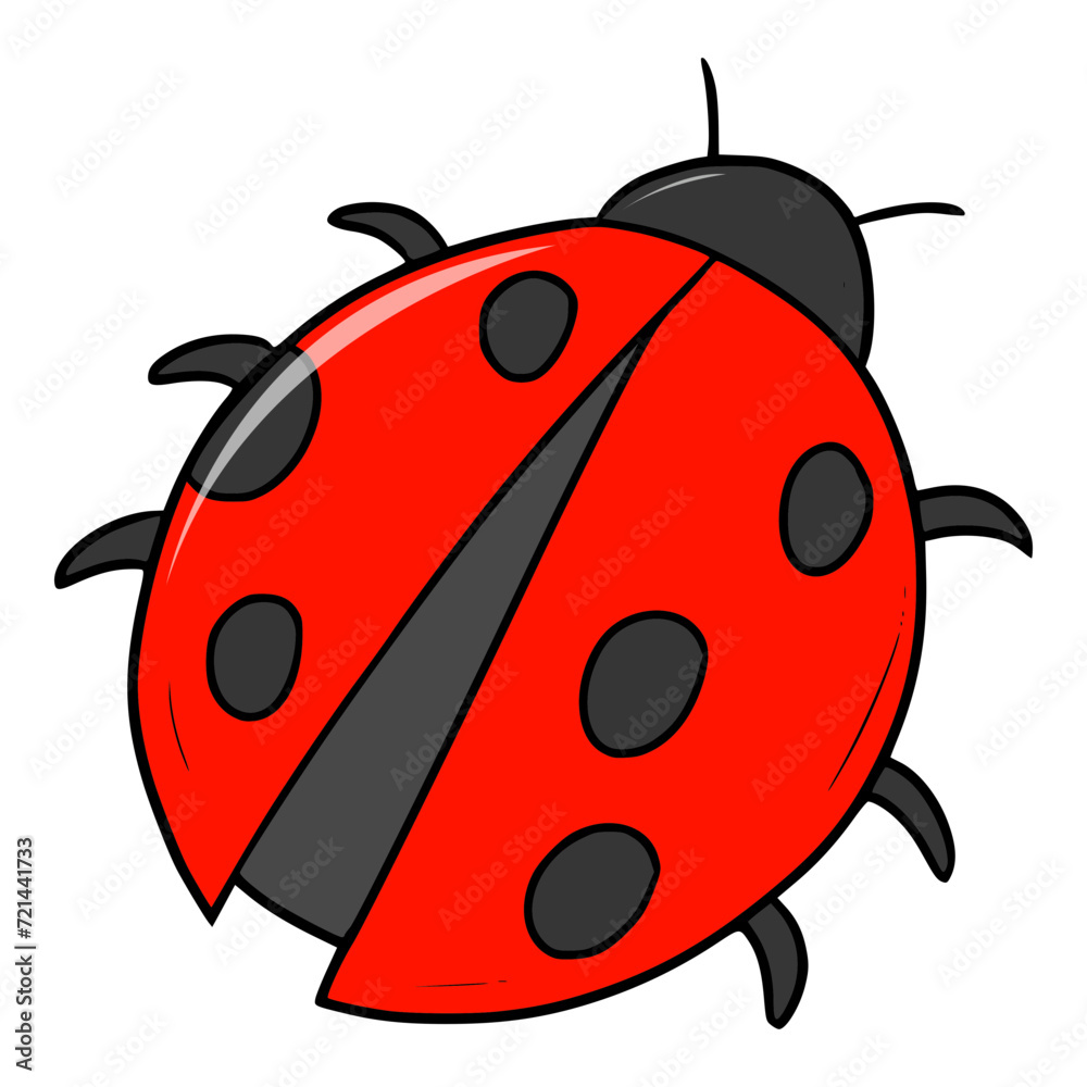 cute red ladybug illustration vector cute red ladybug illustration vector