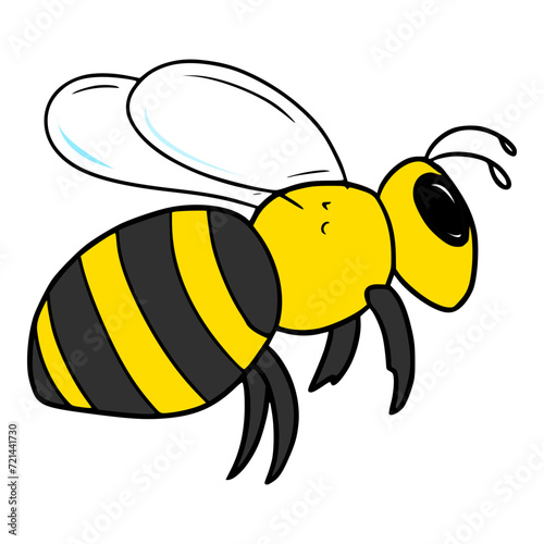 bee isolated illustration vector