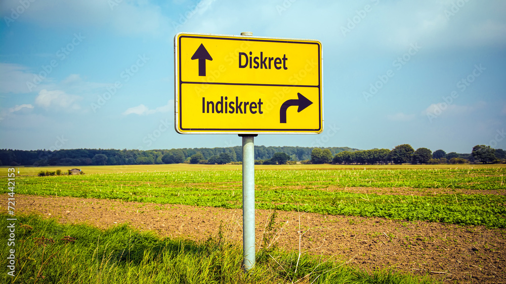 Signposts the direct way to Discreet versus Indiscreet