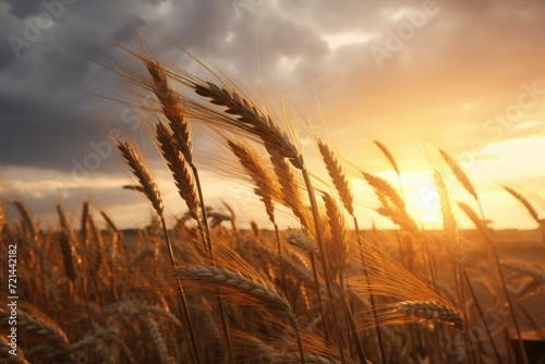 Sunset field of wheat