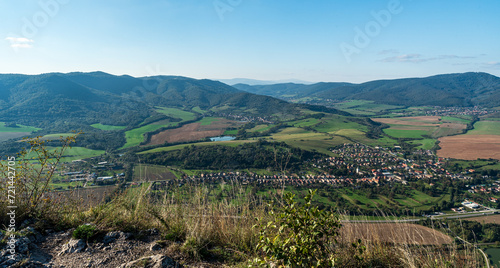 View from Brzotinska skala viewpoint in Slovensky kras national park in Slovakia