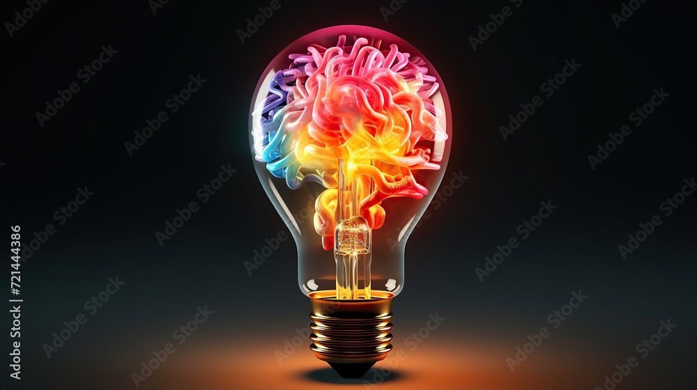 The concept of creative non-standard thinking, new bright thoughts and ideas The concept of creative non-standard thinking, new bright thoughts and ideas