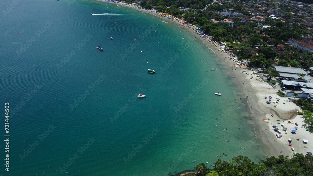 Vista aérea Praia do Lázaro em Ubatuba Brasil