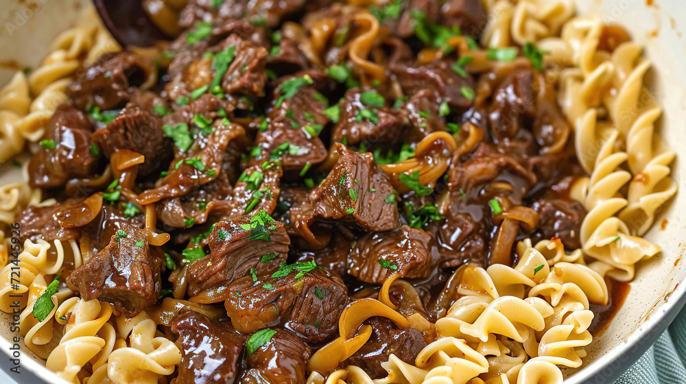 Fototapeta premium Beef and Noodles