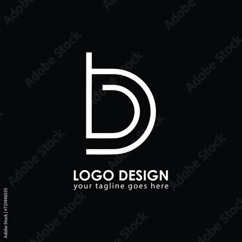 BD DB Logo Design, Creative Minimal Letter DB BD Monogram