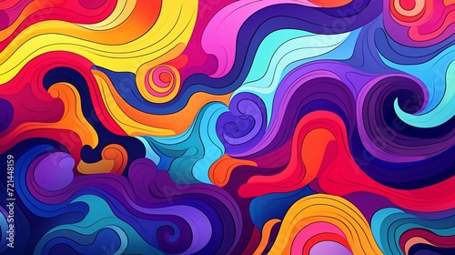 A background design that is colorful and psychedelic.