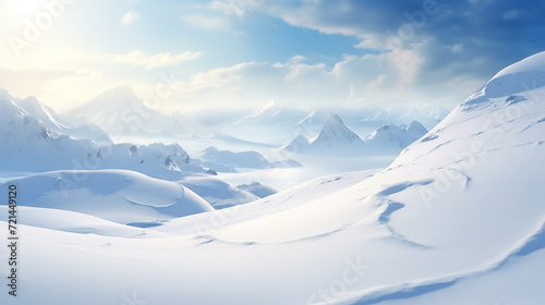 beautiful white snowy landscape, wonderful wallpaper