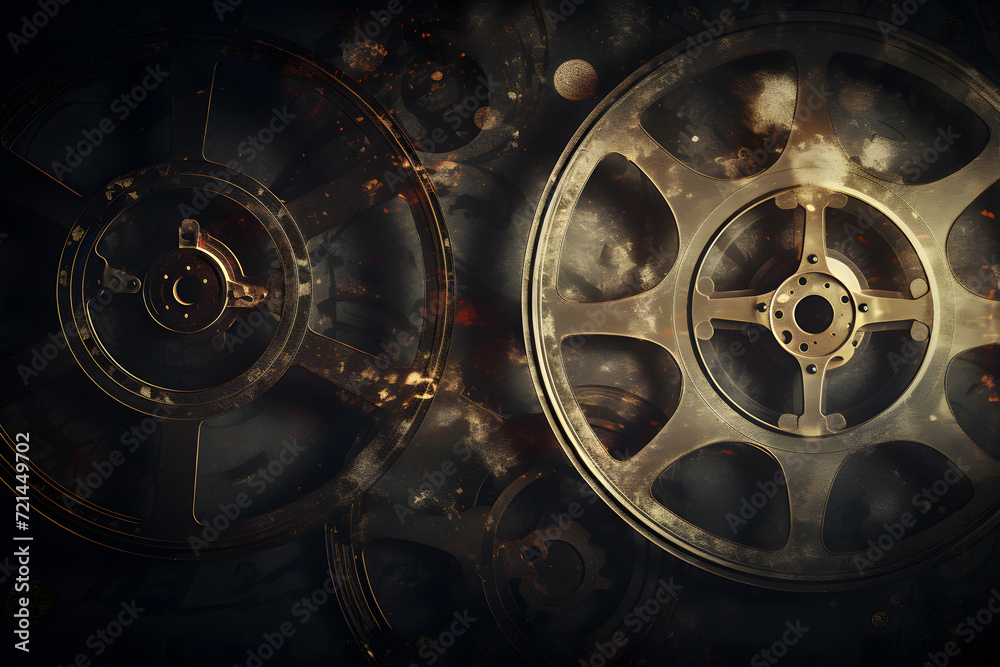 Fototapeta premium Vintage film reel background