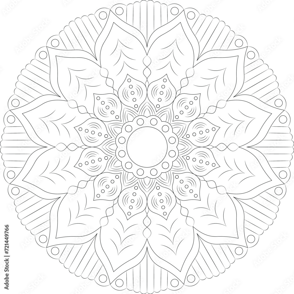 Fototapeta premium Vector Mandala Coloring Pages & Books