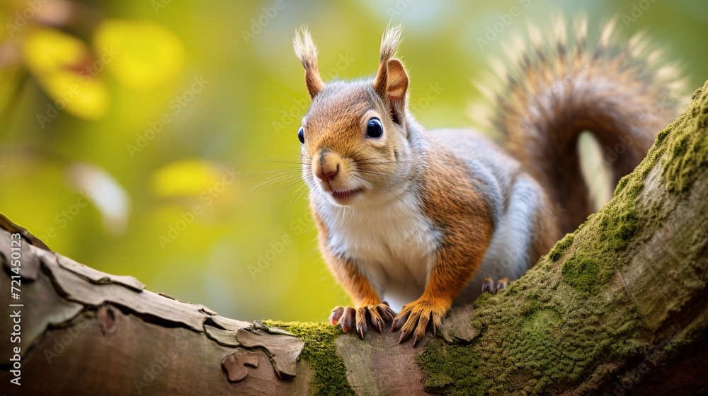 A photograph of a squirrel clinging to a tree. A photograph of a squirrel clinging to a tree.