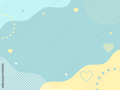 ホワイトデー　ポップ なハートの背景