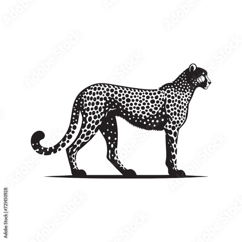 Feline Forms: Cheetah Animal Silhouette Collection Showcasing the Sleek and Agile Nature - Cheetah Illustration - Cheetah Vector 
