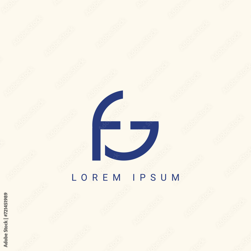 Alphabet FG or GF illustration monogram vector logo template Alphabet FG or GF illustration monogram vector logo template