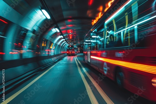 Bus and underground traffic 