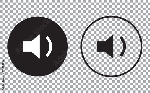 Speaker icon set. low volume icon vector. loudspeaker icon vector. sound symbol.