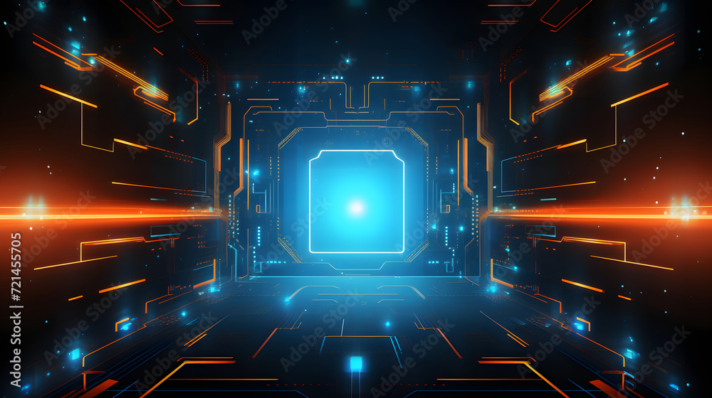 Fototapeta premium Abstract technology background Hi-tech communication concept futuristic digital innovation background vector illustration