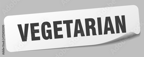 vegetarian sticker. vegetarian label