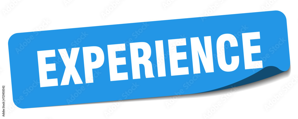 experience sticker. experience label experience sticker. experience label