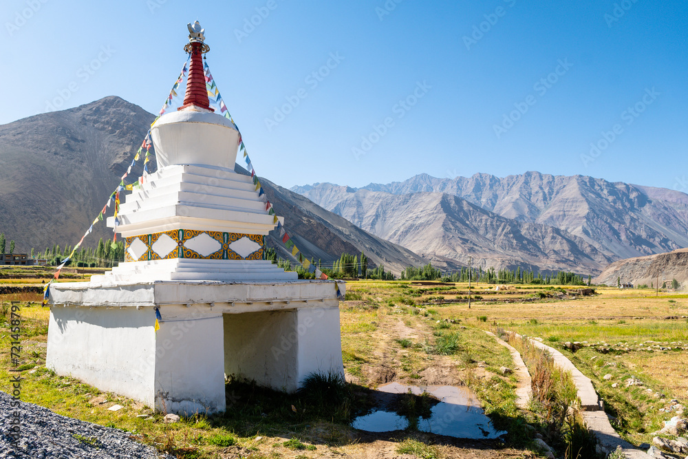 countryside view of jammu and kashmir district, india