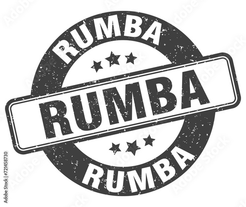 rumba stamp. rumba label. round grunge sign