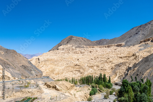 countryside view of jammu and kashmir district, india