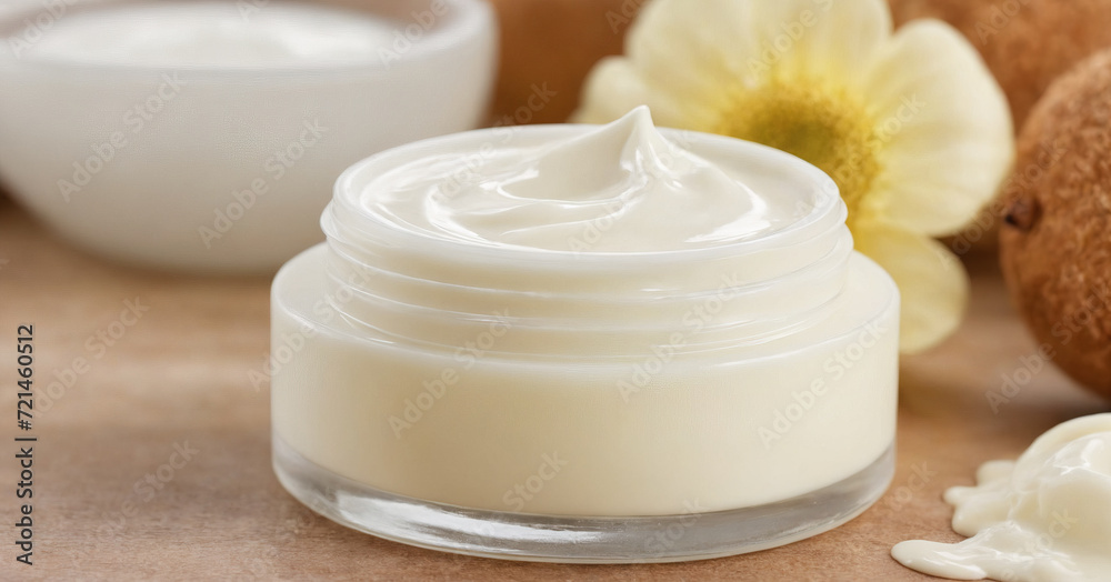 A close-up swatch of creamy white skincare product against a clean background, highlighting its moisturizing properties for smooth, hydrated skin. A close-up swatch of creamy white skincare product against a clean background, highlighting its moisturizing properties for smooth, hydrated skin.