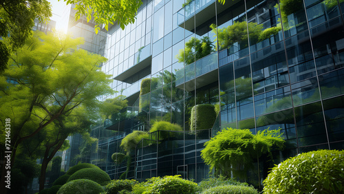 Green Metropolis: Futuristic Business Architecture with Lush Greenery © 대연 김