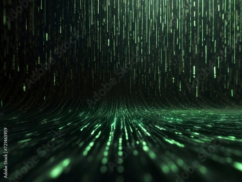 abstract binary code green