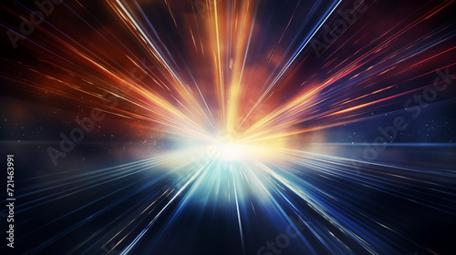 Energetic beams of light converging