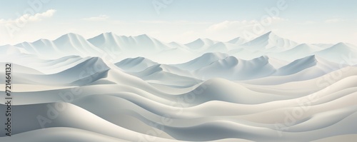 White abstract background with mountain outlines. Generative AI.