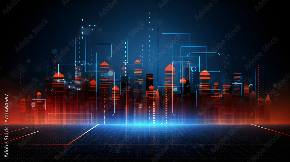 Fototapeta premium 3d rendering of purple and blue abstract geometric background. Scene for advertising, technology, showcase, banner, game, sport, cosmetic, business, metaverse. Sci-Fi Illustration. Product display --a
