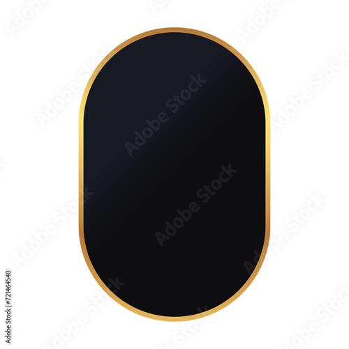 black round gold frame background
