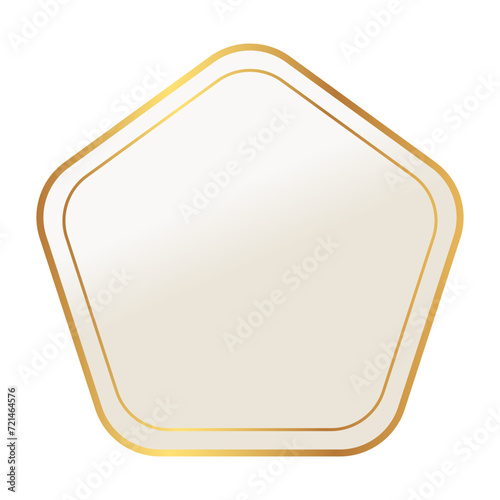 gold pentagon frame background
