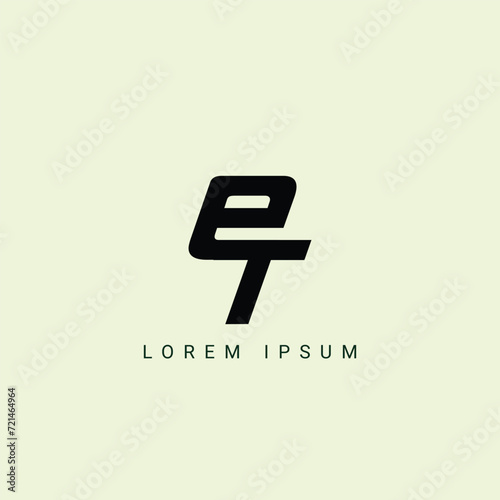 Fotografija ET Letter Logo Design Vector Template