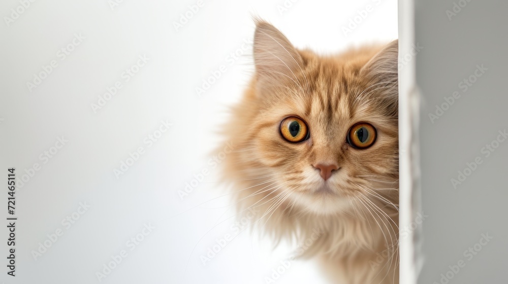 Persian cat peeking Persian cat peeking
