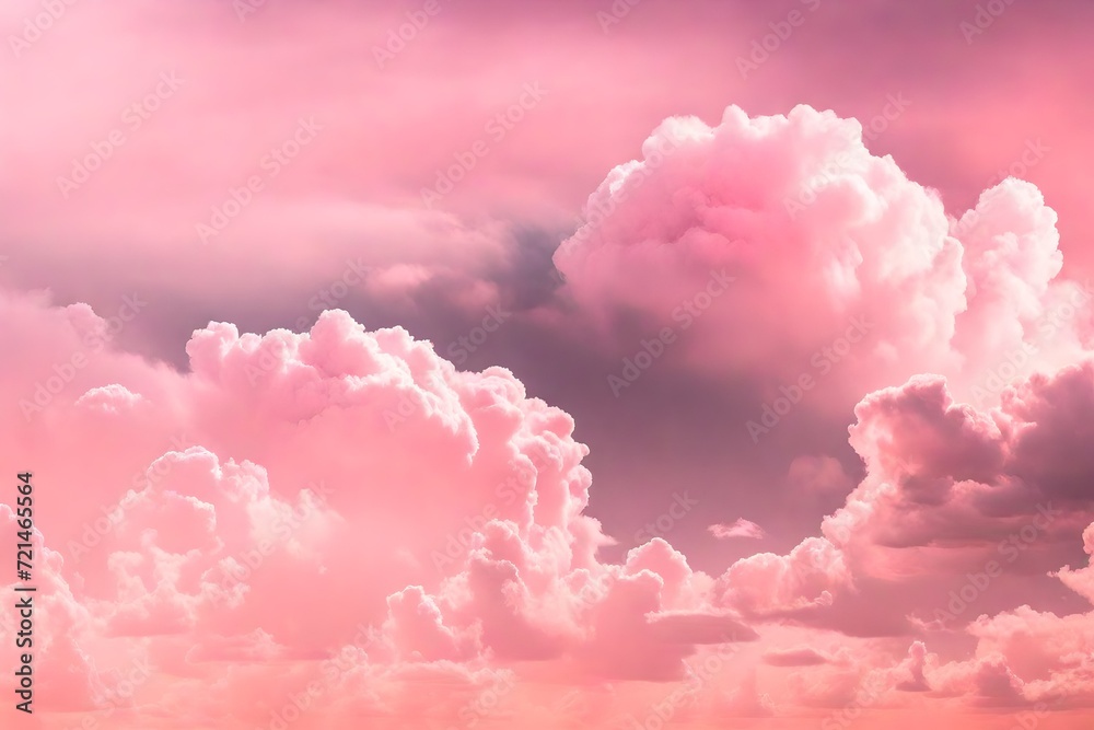 pink sky with smoky clouds